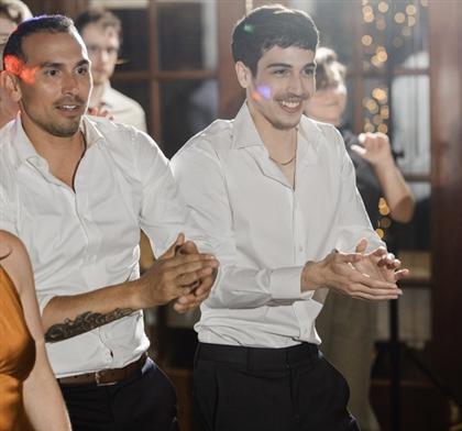 Ezra smiling at a family celebration